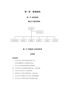 物业公司组织结构和职能部门及岗位职责