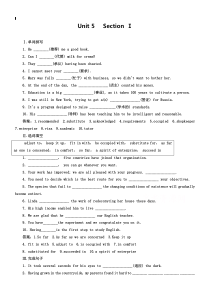 【精品备课资源】2018-2019学年高中英语人教版选修7练习-Unit-5-Section-1