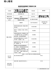 装饰装修隐蔽工程验收记录表格模板(全套规范范例)