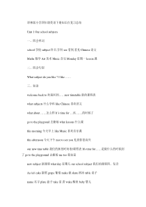 译林版小学四年级英语下册-知识点复习总结.