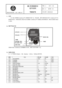 蒂森变频器调试指导说明