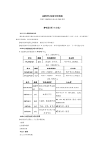 ANSYS电场分析教程