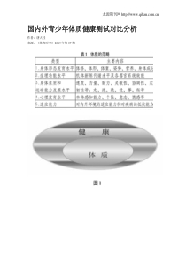 国内外青少年体质健康测试对比分析