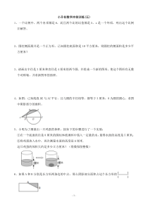 小升初数学冲刺训练(五)