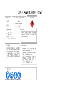 危险化学品安全周知牌(柴油)