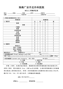 McGill疼痛评定表