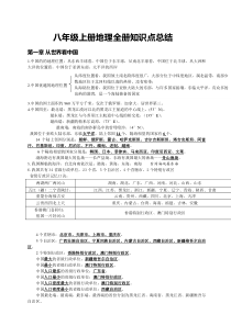 人教版八年级地理上册知识点总结