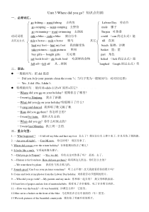 Unit-3-Where-did-you-go-知识点归纳