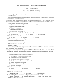2013年全国大学生英语竞赛A类初赛真题(官方)-推荐下载