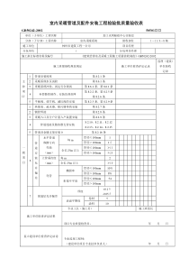 室内采暖管道及配件安装工程检验批质量验收表