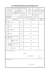 室内采暖系统散热器安装检验批