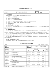 生产车间工人绩效考核方案