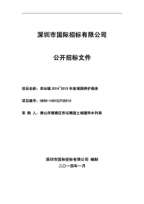 2014深圳市国际招标有限公司公开招标文件