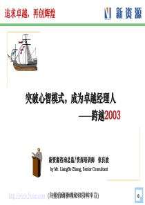 经理人如何拾级而上经典实用课件之三十九：突破心智模式_成为卓越经理人