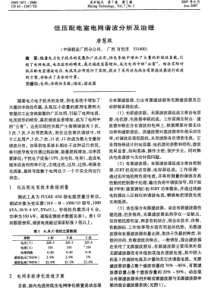 低压配电室电网谐波分析及治理