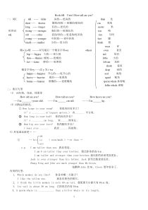 PEP小学六年级英语下册知识点归纳及练习