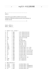 reg52.h中文注释详解