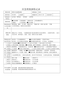 消防安全应急预案演练记录