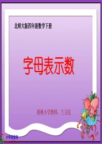 四年级数学下册《用字母表示数》PPT课件之十七(北师大版) (1)