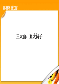 三大面、五大调子