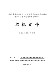 招标文件地下车库环氧树脂地坪漆及停车位交通标志标线施工