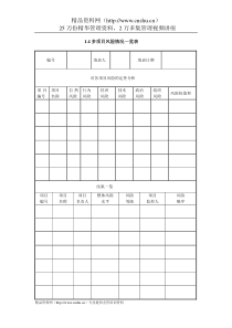 IT项目管理-1.4多项目风险情况一览表