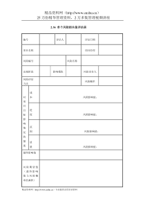 IT项目管理-2.36单个风险损失值评估表