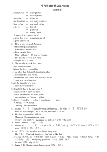 中考英语总复习大纲