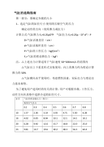 气缸选型指南