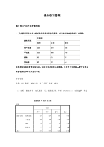 《统计分析与SPSS的应用(第五版)》课后练习答案(第7章)