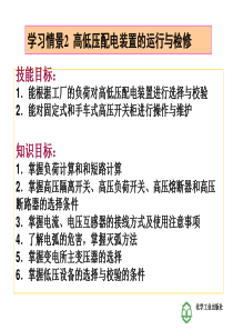 工厂供电技术学习情景21 高低压配电装置的运行与检修