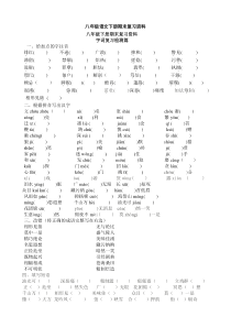 人教版八年级语文下册期末复习资料