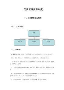 门店管理规章制度