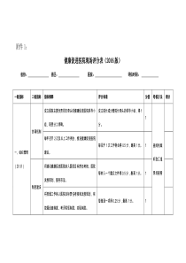 健康促进医院现场评分表