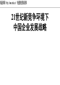 21世纪新竞争环境下中国企业发展战略（PPT151页）