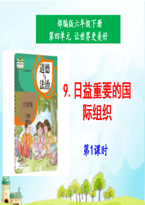 部编版六年级下册道德与法治第四单元-9《日益重要的国际组织》课件