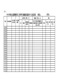 中小学幼儿园教职员工和学生健康及流向个人信息表