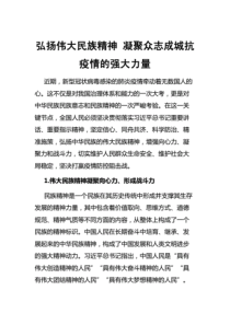 弘扬伟大民族精神凝聚众志成城抗疫情的强大力量.pdf