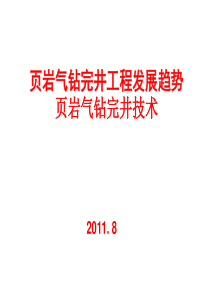 页岩气钻完井技术