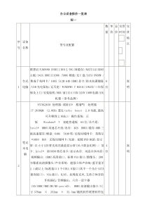 办公设备报价一览表