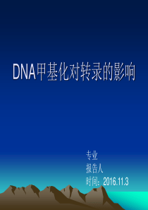 DNA甲基化对转录的影响概述