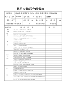 塔吊安装联合验收表