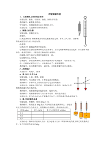 高中力学实验大全