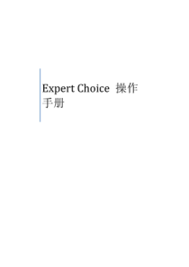 Expert-Choice-使用说明