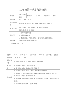 二年级第一学期帮扶记录