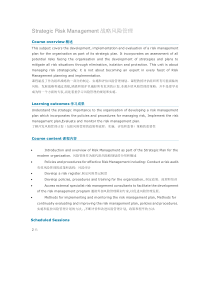 Management战略风险管理