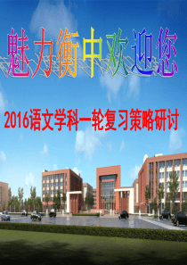 2016语文备考策略(衡水中学)