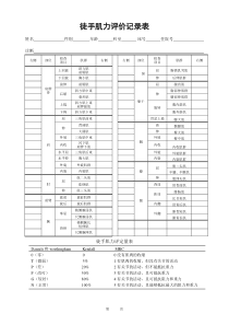 徒手肌力评定表