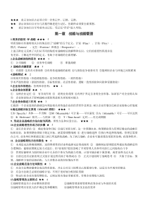 XXXX注册会计师公司战略与风险管理重点考点