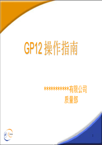 GP12操作指南